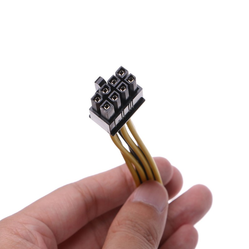 Pc Pci Express Pci-E 6-pin Female To 8-pin Male Adapter 18cm