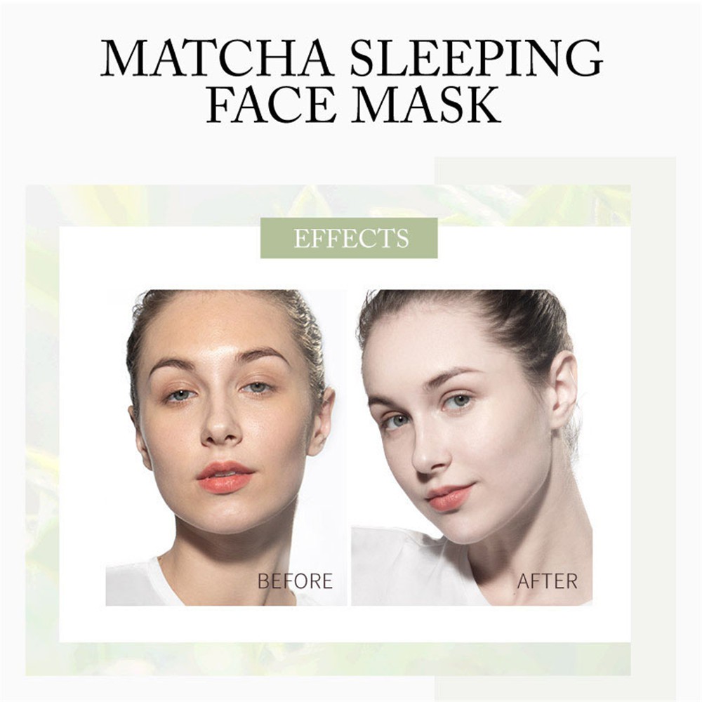 [sweet] 5/15Pcs LAIKOU woman Portable Moisturizing Matcha Sleeping Face Mask Night Skin Care mask