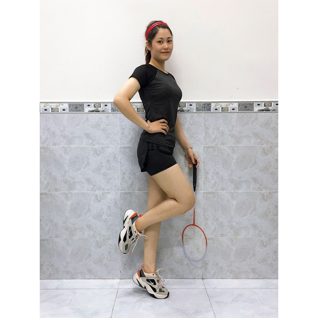 Bộ Quần Áo Tập Gym, Yoga, Thể Dục Nữ Hàng Cao Cấp (Kenzi-11) Set Quần Đùi + Áo Tay Ngắn