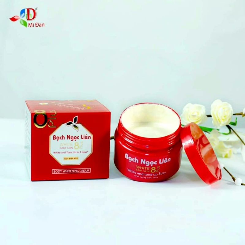 Kem Bạch Ngọc Liên Đỏ Trắng Da Body 8 Plus Chính Hãng ( Kem Body Và Lotion)
