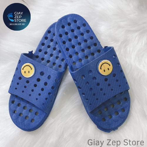 [Dép giá rẻ] Dép đi trong nhà, nhà tắm, công sở, Dép lỗ mặt cười nam nữ size 39-43