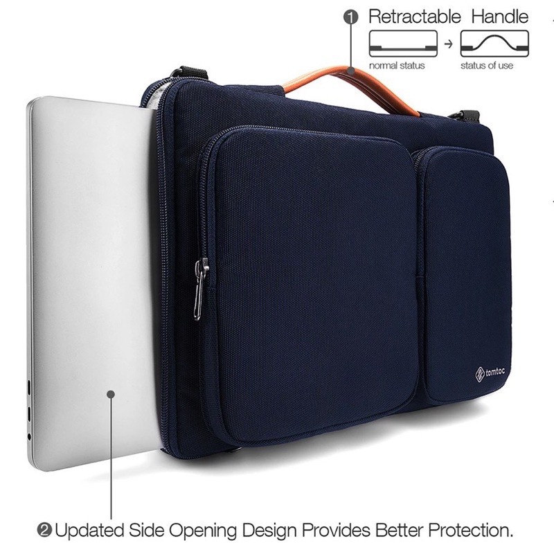 Túi Đeo Laptop, Macbook Tomtoc 2 Bụng 360 Shoulder Bags (A42)