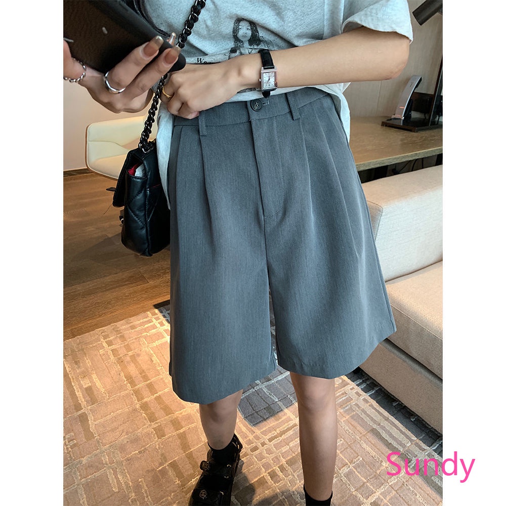 Quần Short Lưng Cao Ống Rộng Plus Size Theo Phong Cách Hàn Quốc Dành Cho Nữ