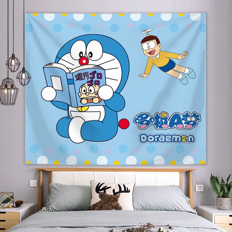 Tấm thảm hình Doraemon treo tường trang trí phòng ngủ / phòng khách