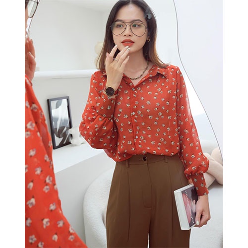 Áo sơ mi hoa form rộng 🌺 họa tiết hoa nhí 🌺 bắt mắt, trẻ trung, cá tính CHILI SHIRT