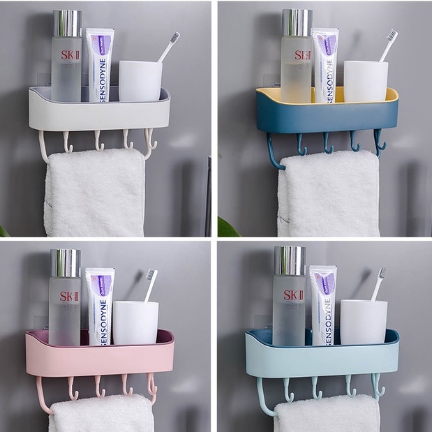 Kệ Nhà Bếp Đựng Gia Vị Kệ Nhà tắm Đựng Mỹ Phẩm Dán Tường Cao Cấp Loại Xịn H240