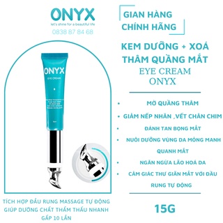 Kem dưỡng mắt xoá nhăn thâm quầng, bọng mắt với đầu rung massage tự động |onyx cosmetics bảo thy