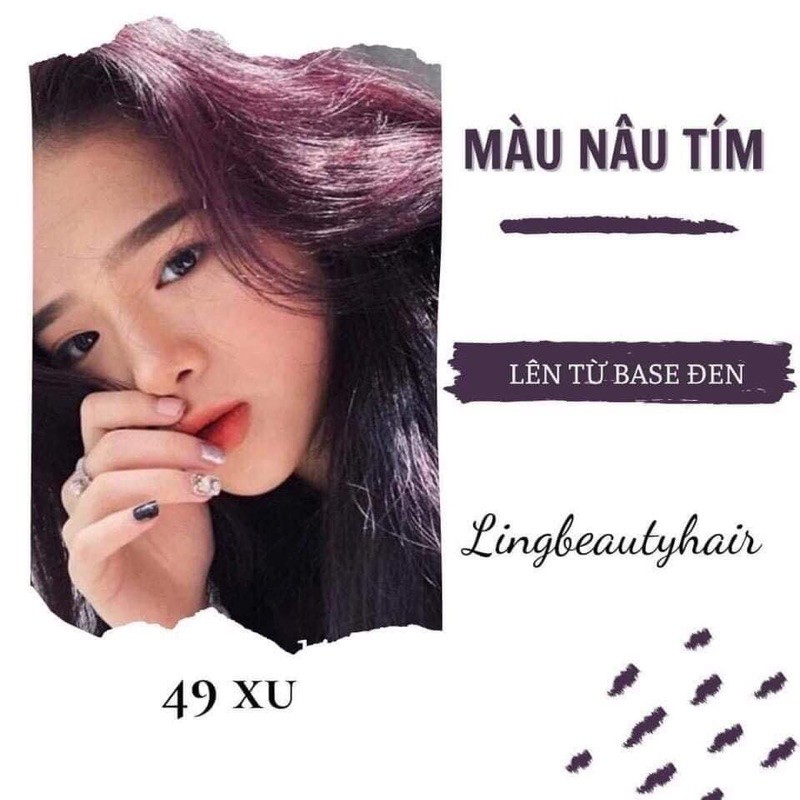 thuốc nhuộm tóc nâu tím