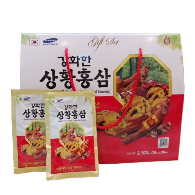Nước hồng sâm nấm thượng hoàng quai xách 30 gói