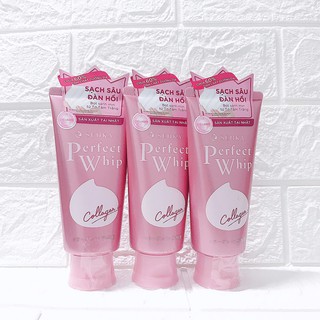 Sữa Rửa Mặt Tạo Bọt Senka Perfect Whip Collagen In (màu hồng)