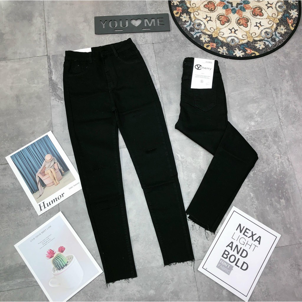 Quần jeans đen rách đùi mã 10 (kèm ảnh thật, video) | BigBuy360 - bigbuy360.vn
