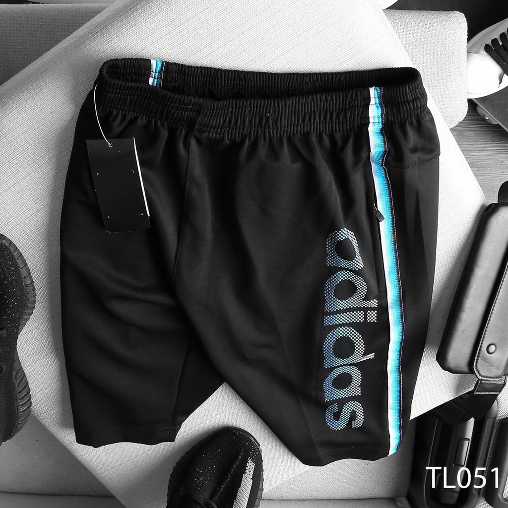 Quần Short Thun Thể Thao Quần Tập Gym Phối Viền Chuyển Màu 1 Sọc || ADD || 3 Màu VIền