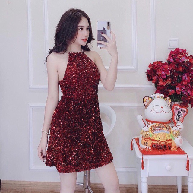 Đầm Dự Tiệc Sequin Body Cao Cấp