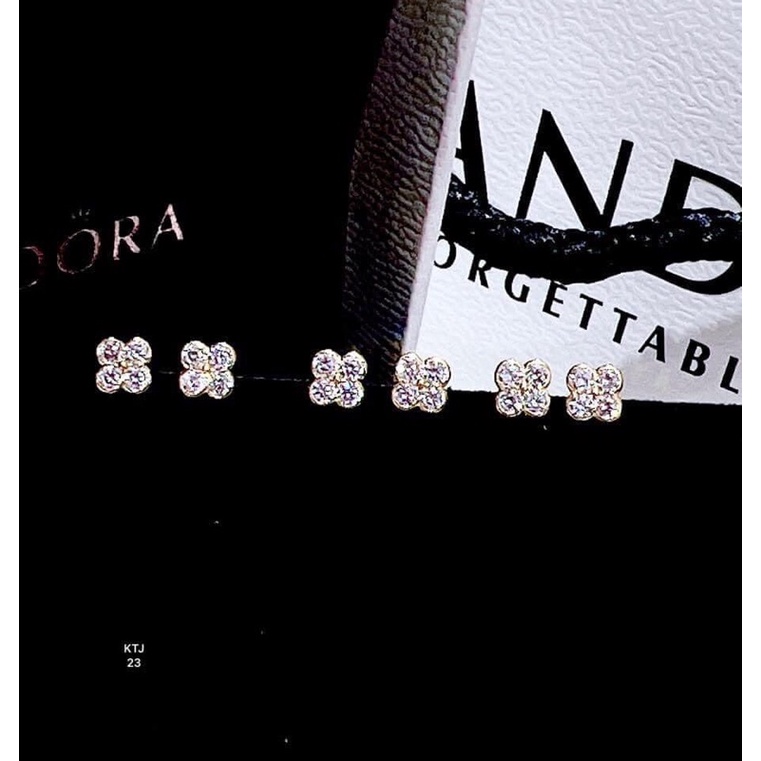 bông tai 4 lá ổ đá , hàng cao cấp