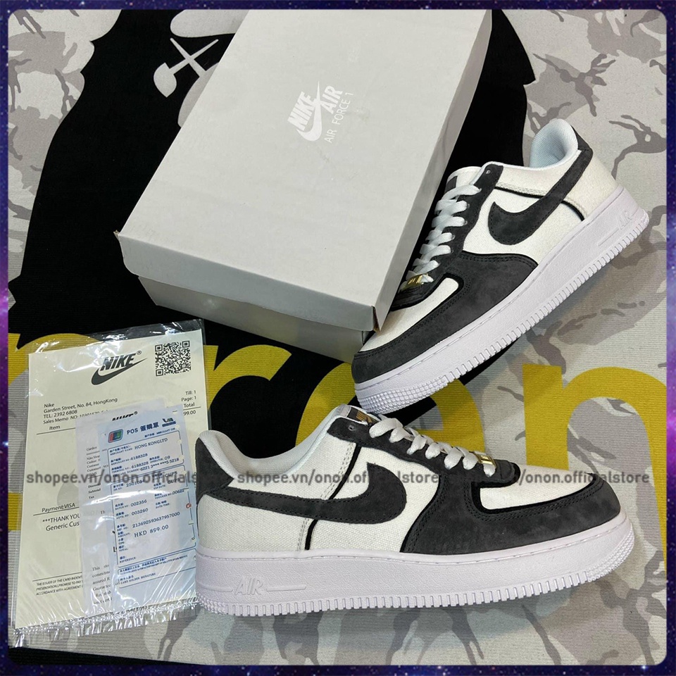 Giày_Nike AF1 Xám Lông Chuột Offwhite 🎁 FREESHIP 🎁, Giày_Nike Air Force 1 Cổ Thấp Nam Nữ Bản Đẹp Hot Trend