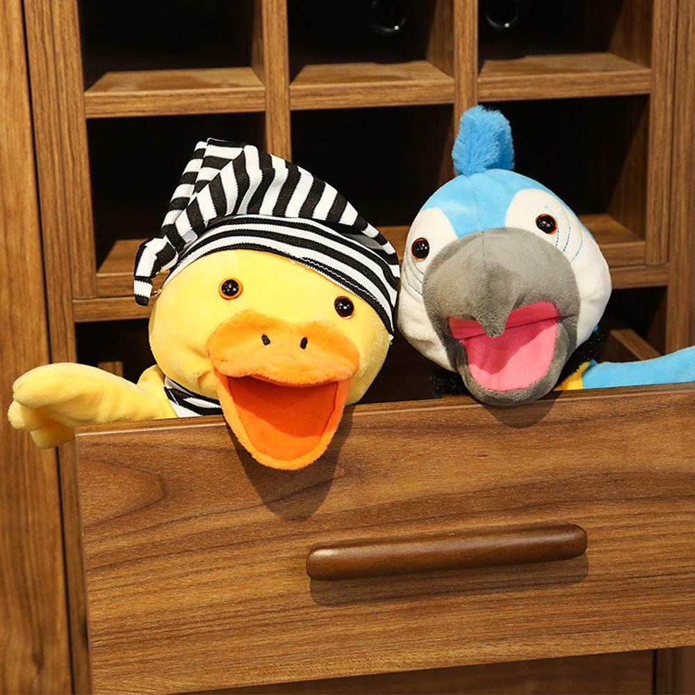 Đồ Chơi Con Rối Đeo Tay Hình Động Vật Hoạt Hình Bằng Vải Bông Mềm Dành Cho Trẻ Em