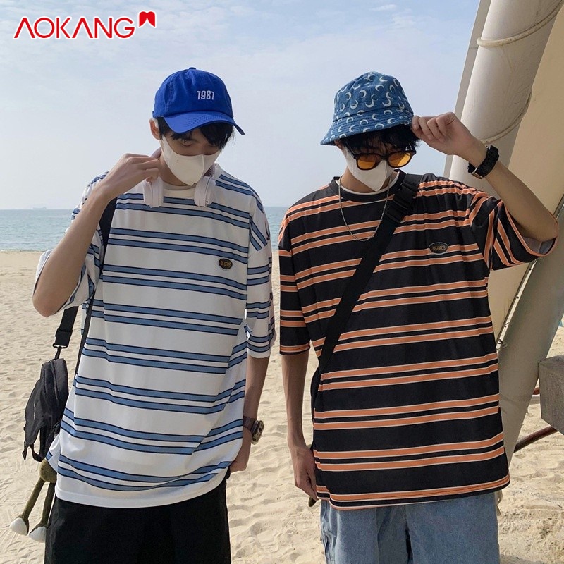 Áo thun AOKANG tay ngắn phong cách dạo phố đi biển thời trang dành cho nam