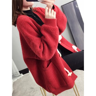 (Len dày Đẹp)Ảnh thật 3 hình cuối-2W246.Áo khoác len cardigan khuy sừng Hàn Quốc