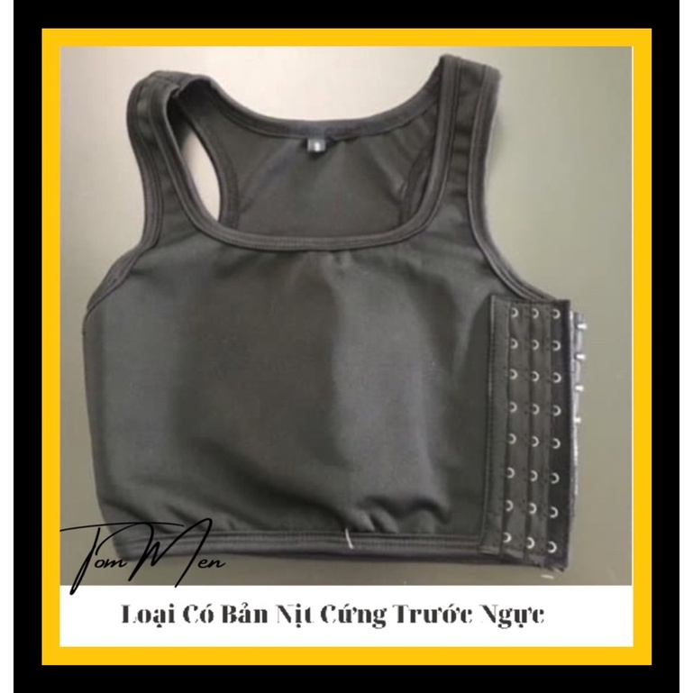 Áo Nịt Ngực TomBoy [ Có Bản Nịt Trước Ngực] - loại ngắn có viền chất cotton ( trans - sb )