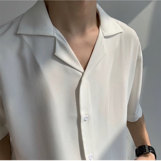 ÁO SƠ MI NAM TOKI NGẮN TAY THIẾT KẾ CỔ VEST MÀU TRẮNG
