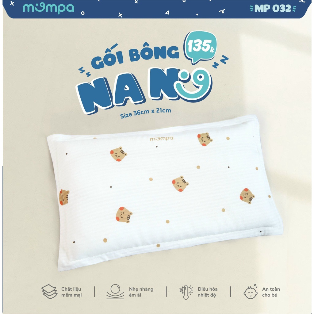 Gối bông Mompa cho bé từ sơ sinh