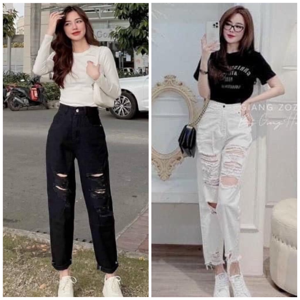 Quần baggy bò rách cá tính