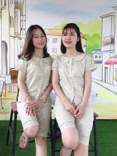 Bộ mặc nhà thô kate hàn cao cấp