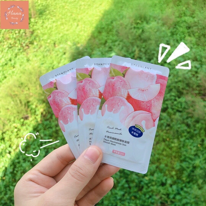 Mặt nạ ngủ VENZEN chiết xuất quả đào protein dưỡng ẩm se khít lỗ chân lông không cần rửa