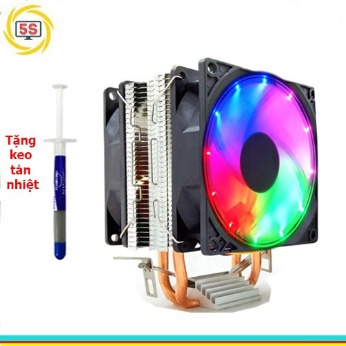 Tản Nhiệt Khí Snowman M200 Led RGB Dual Fan - Hỗ Trợ tất cả Các CPu của Intell và AMD