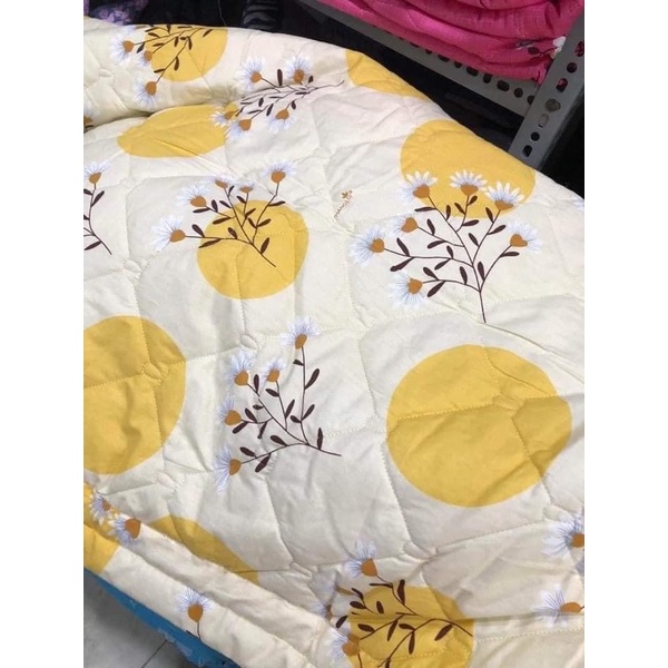 Drap cotton 100% , ga trải giường cao cấp chuẩn LOGO CTY thoáng mát mẫu BI VÀNG