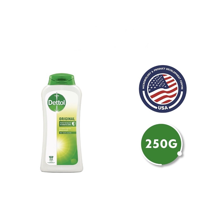 Sữa tắm Dettol Kháng khuẩn (Xanh) chai 250g