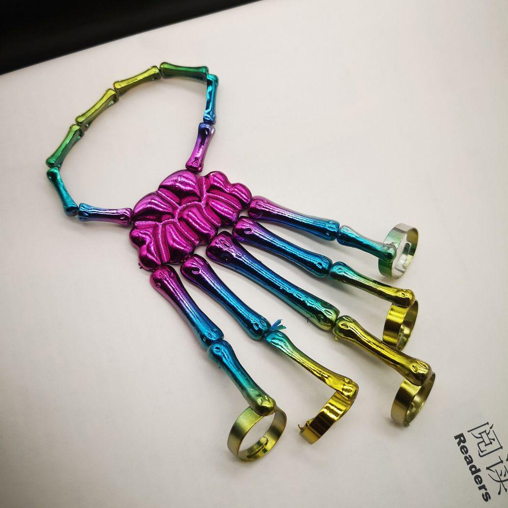 Vòng Tay Hợp Kim Hình Bàn Tay Đầu Lâu Phong Cách Punk Cho Bé