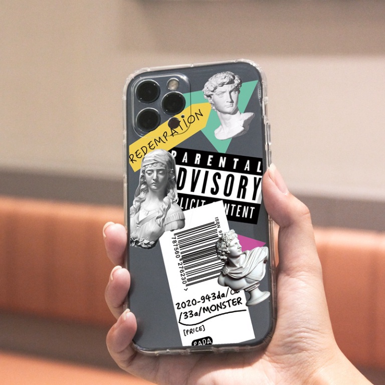 Ốp lưng iphone 6, 6s plus, 7 8 Plus, X, XS, XR, XSMAX, 11, 12, 13 PROMAX TRONG SUỐT TRỪU TƯỢNG 2061 PKVN