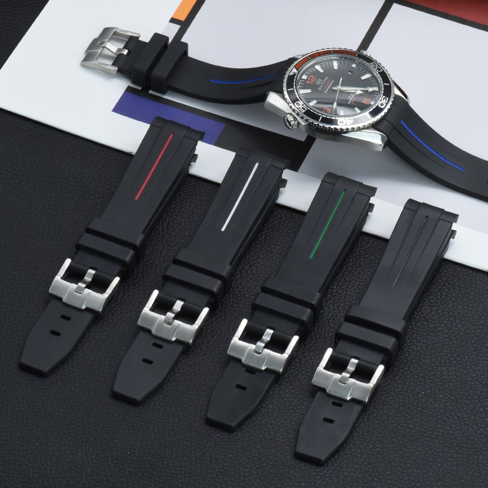 Dây Đeo Đồng Hồ Bằng Cao Su Silicone Chống Thấm Nước 20mm 21mm 22mm