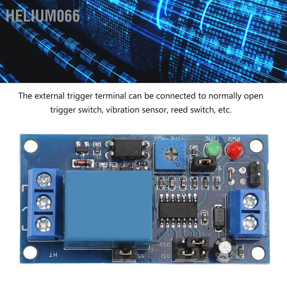 Helium066 Time Delay Relay Module 5V PCB Timing Vibration Alarm Controller Board for Anti Theft System