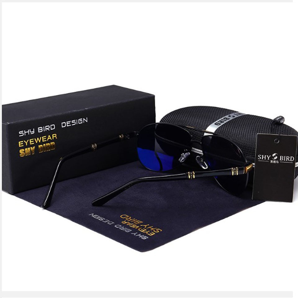 Mắt kính nam Shy Bird Kính phi công Kính mát nam cao cấp