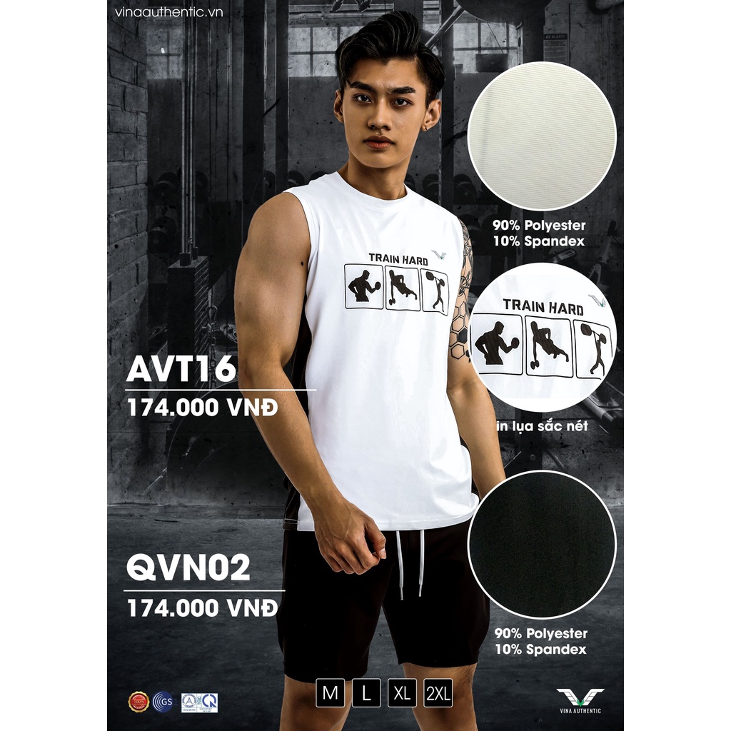 ÁO THỂ THAO NAM CHUYÊN GYM FITNESS- HÀNG CHÍNH HÃNG VINAAUTHENTIC