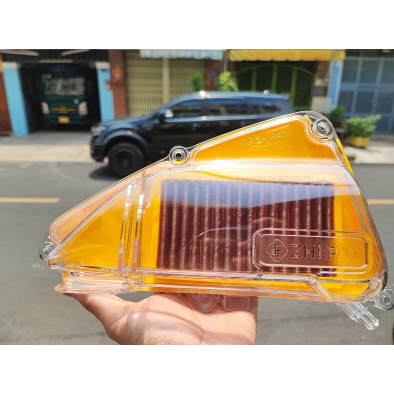 Nắp Pô E &amp; Lọc Gió Thép SCOOPY 2021-&gt;2023 Trong Suốt