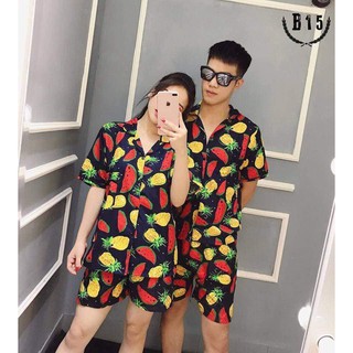 Đồ bộ trái cây đi biển LOẠI 1 ( freesize 40-58kg)