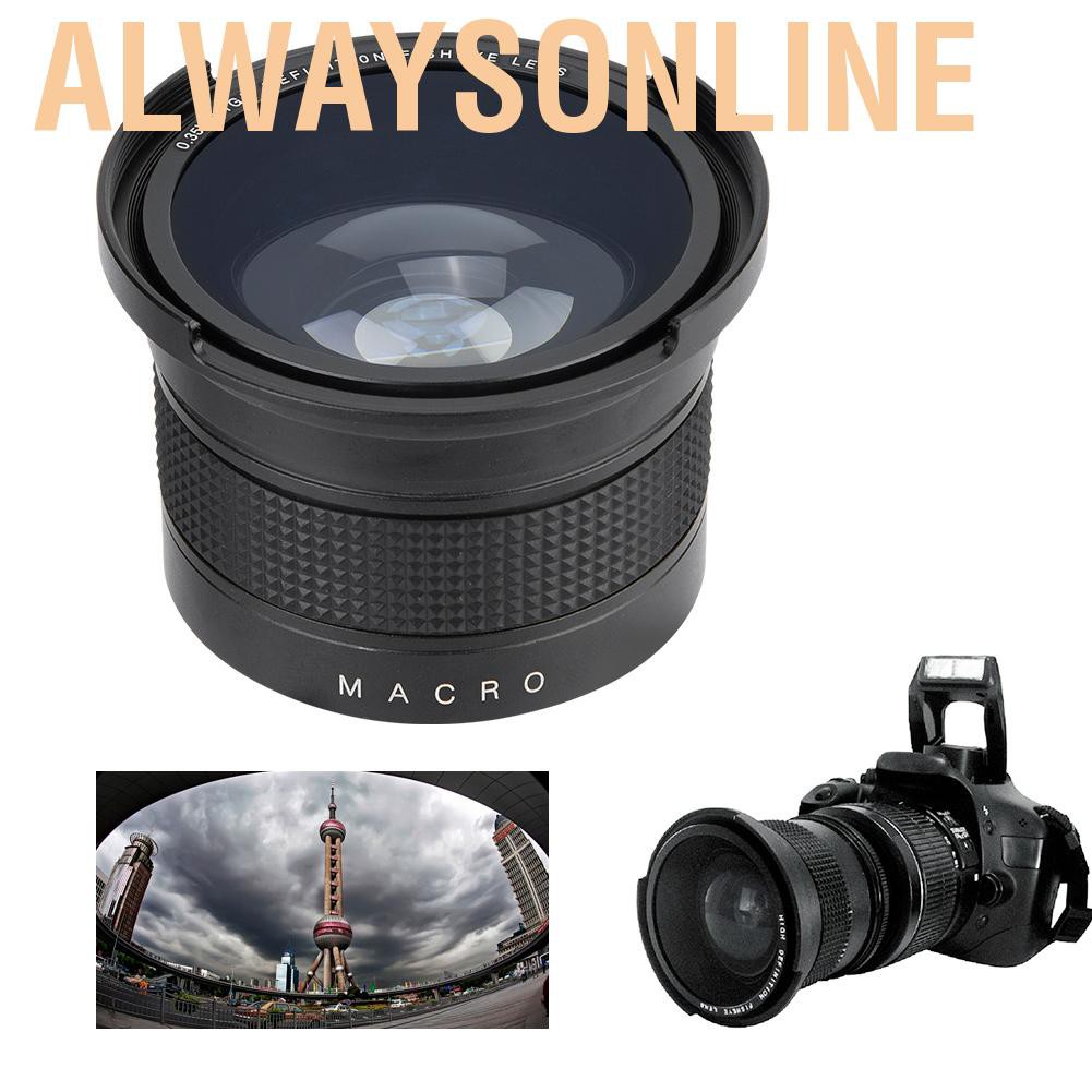 Ống Kính Góc Rộng Alwaysonline 52mm 0.35x Cho Máy Ảnh Canon / Minolta / Sony Slr