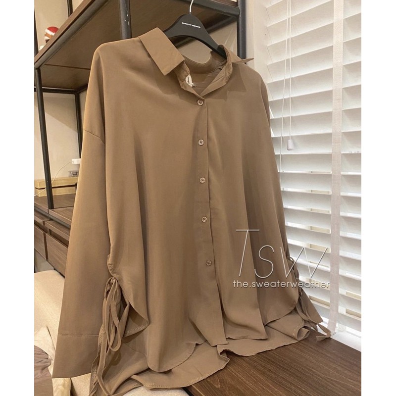 [Mã WASKT304 giảm 15% tối đa 30K đơn 99K] Sơ mi voan lụa buộc nơ bên (ảnh thật) | BigBuy360 - bigbuy360.vn