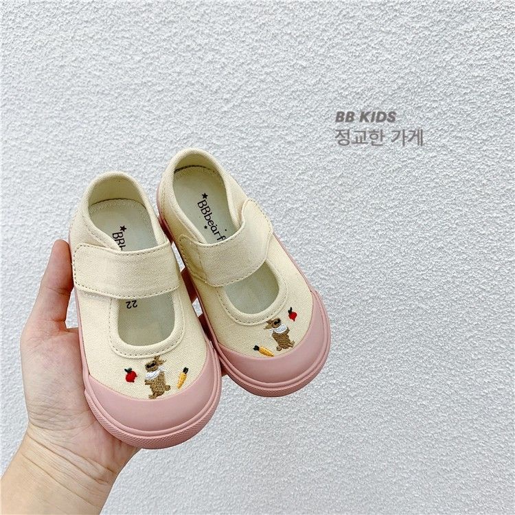 Giày Lười Vải Canvas Đế Mềm Nhẹ Thoải Mái Thời Trang Mùa Xuân Cho Bé Gái