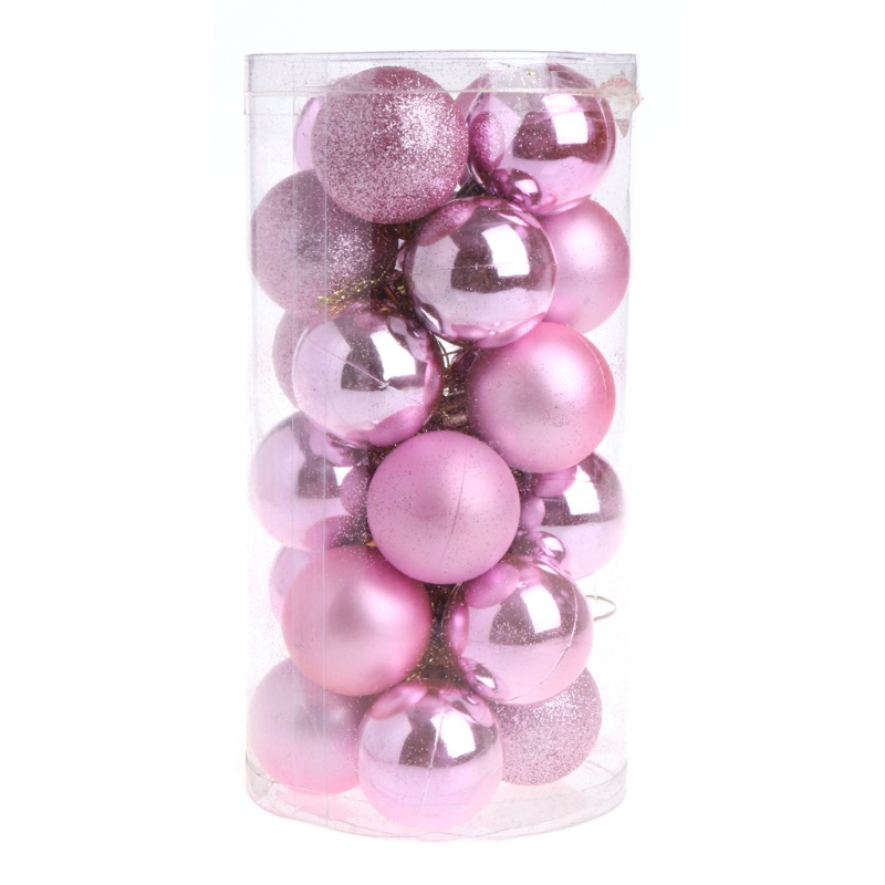 Set 24 Trái Châu Trang Trí Giáng Sinh