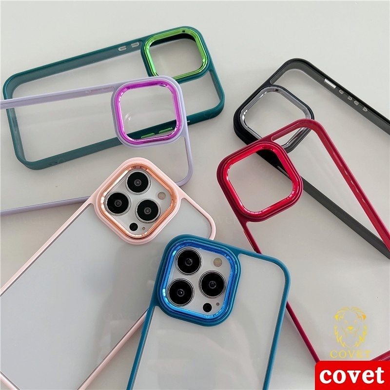 Ốp Điện Thoại Cứng Trong Suốt Mạ Điện 3 Trong 1 Chống Sốc Cho IPhone 13 12 11 Pro MAX X XS XR XS MAX 7 8 Plus SE 2020