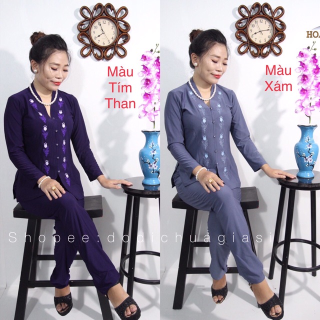 Đồ Lam Đi Chùa # Thun Bà Lai # Đồ Bộ Nữ # Quần Áo Nữ