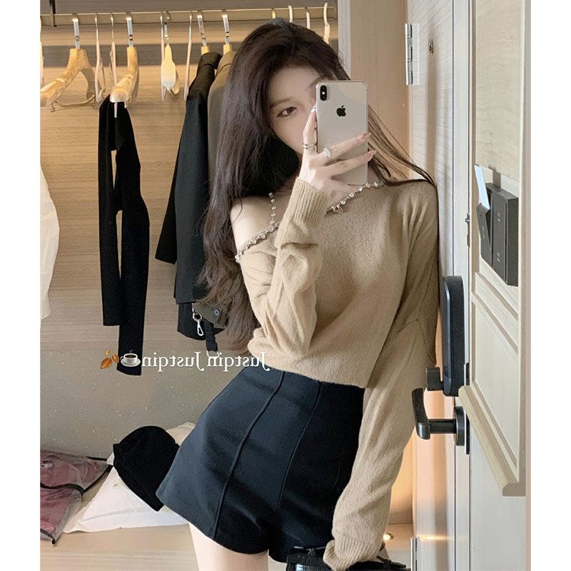 Áo Len Nữ Tay Dài Trễ Vai Thời Trang Quyến Rũ | BigBuy360 - bigbuy360.vn