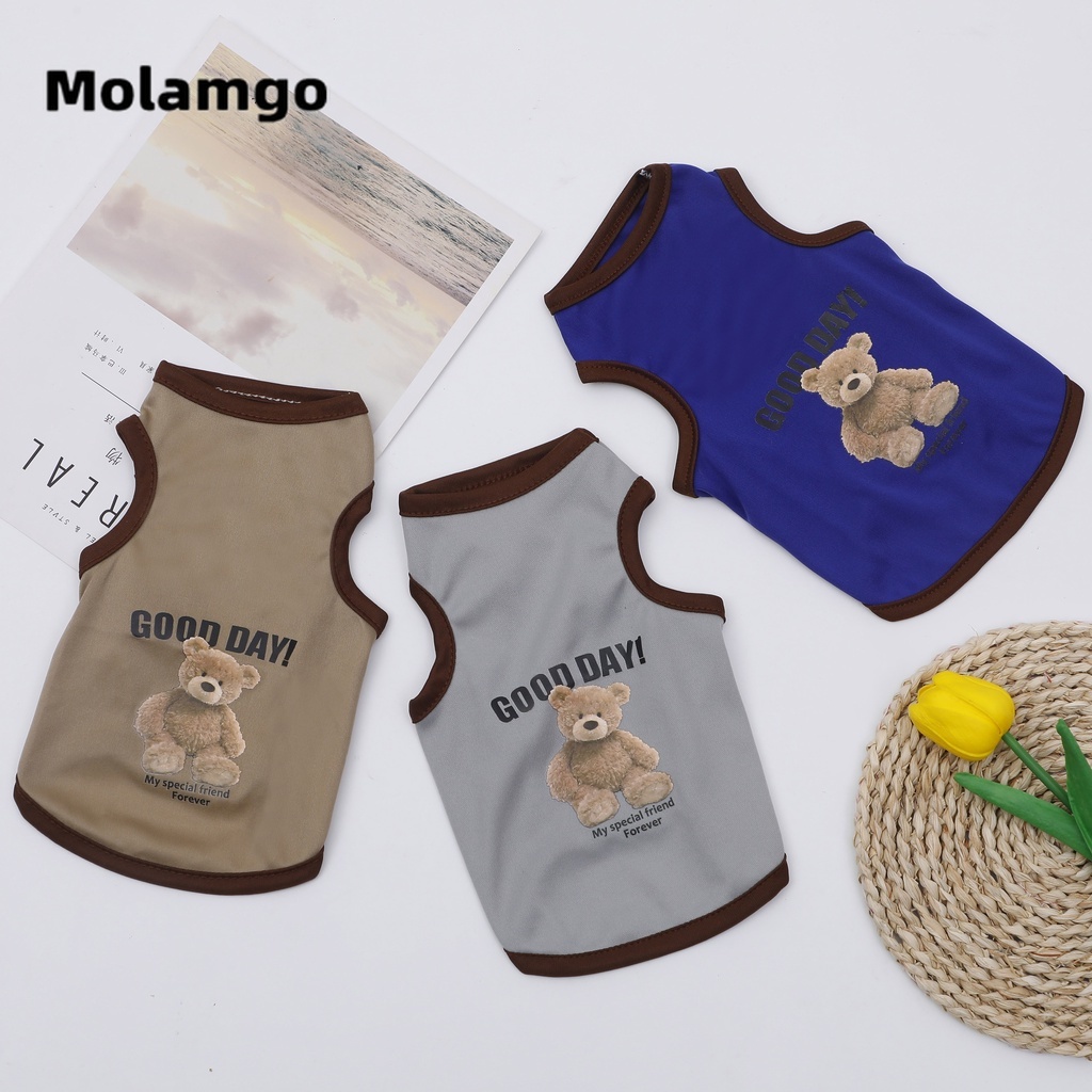 Áo Thun Cotton In Hình Gấu Teddy Dễ Thương Dành Cho Thú Cưng Size XS-XXL