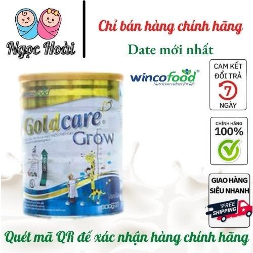 DATE MỚI . Sữa bột Goldcare Grow .FREESHIP+HOÀN XU. Lon : 900gr. Sữa WincoFood