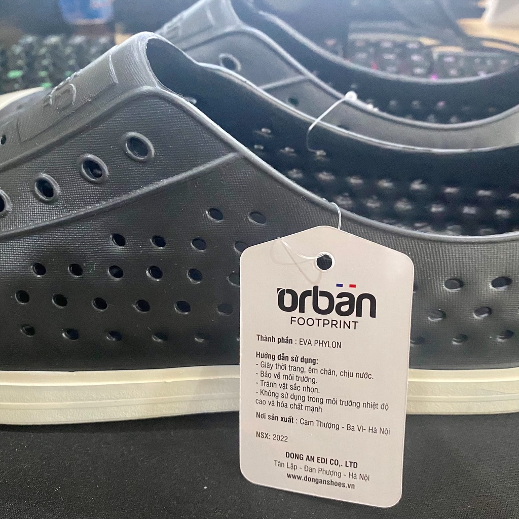 Giày nhựa URBAN NATIVE trơn 1 màu đi mưa, đi biển, du lịch, chống nước, không hôi chân xốp siêu mềm siêu nhẹ
