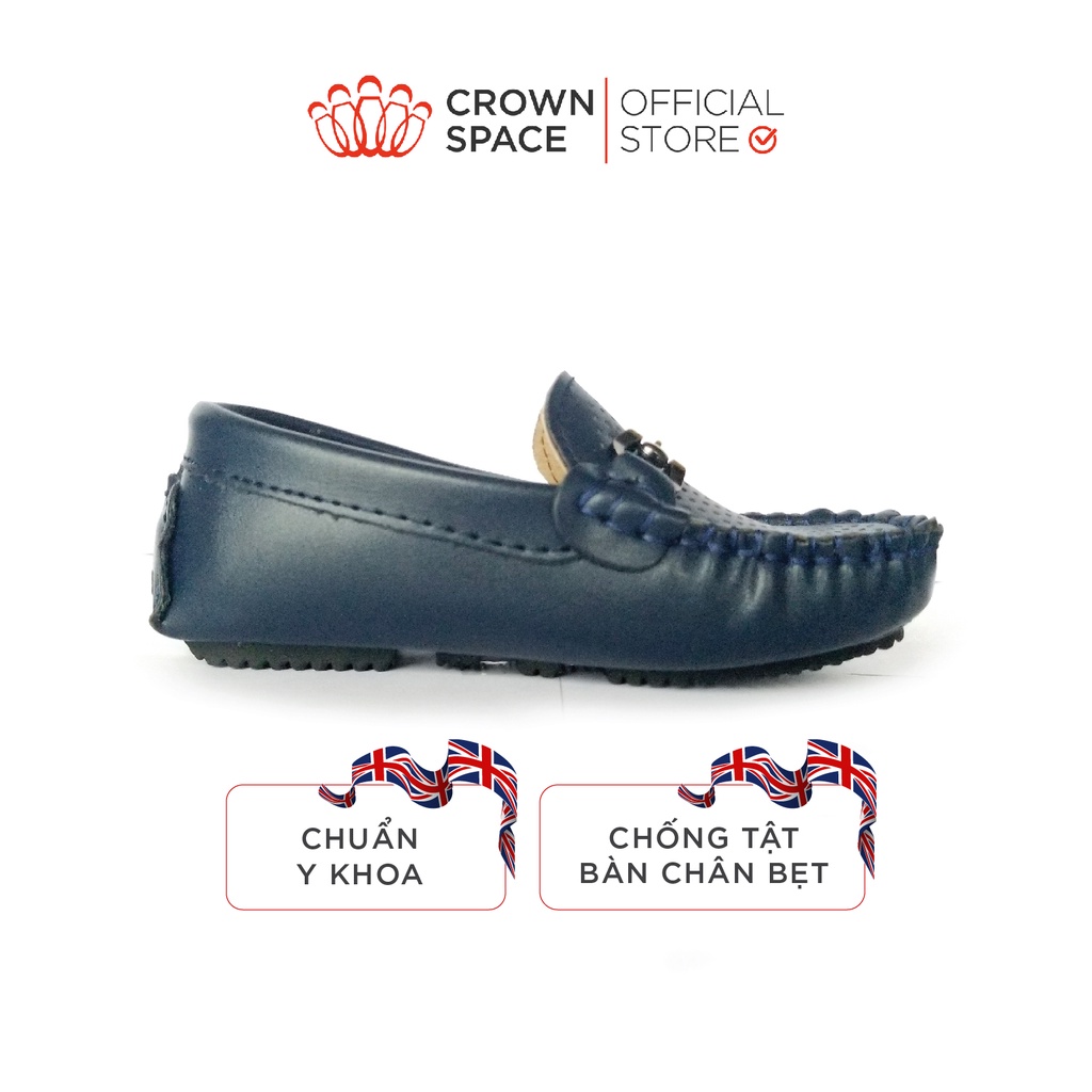 Giày Lười Loafer Bé Trai Đẹp Crown Space George Louis Moccasin Trẻ em Nam Cao Cấp CRUK439